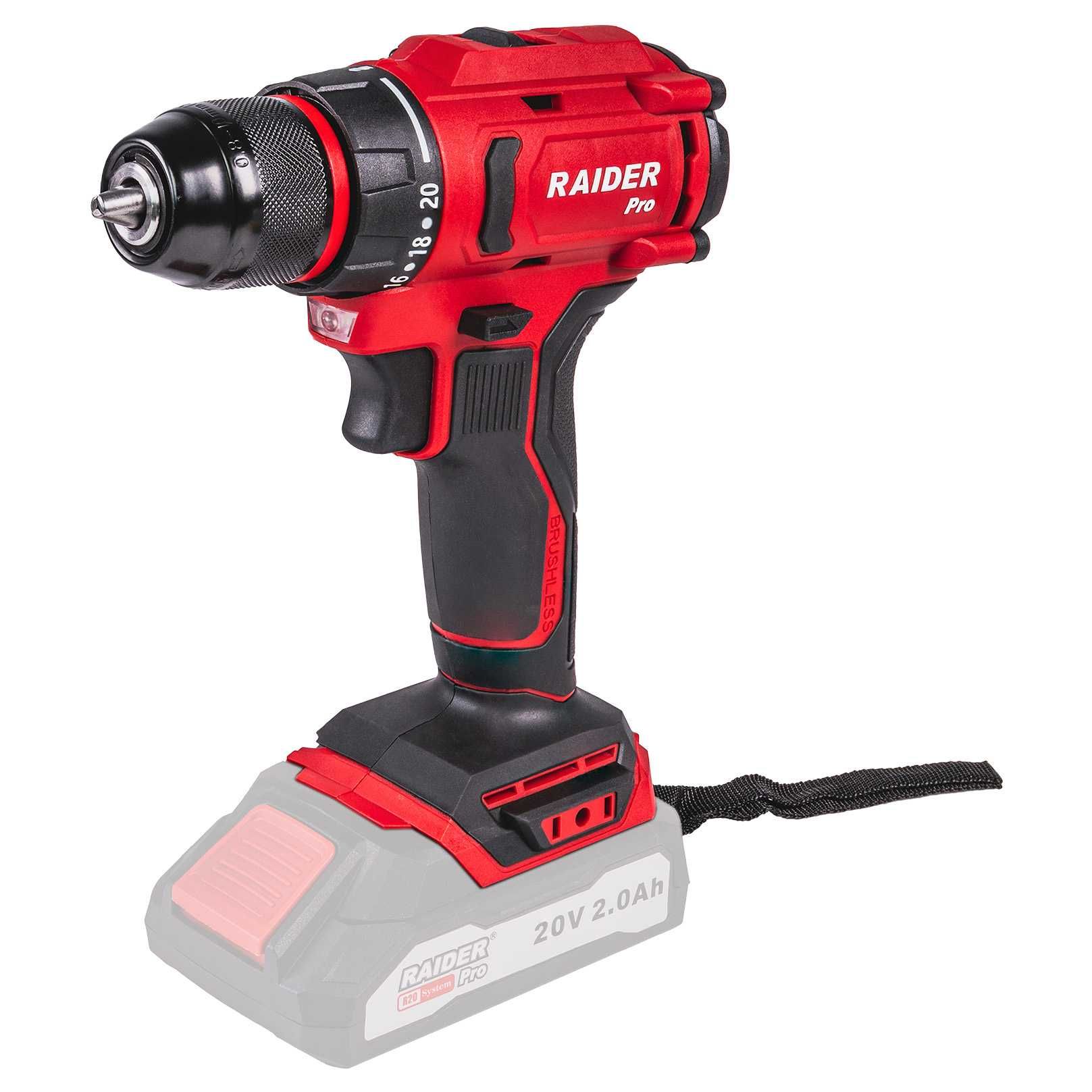 Акумулаторен винтоверт RAIDER RDP-PBCDI20 SOLO, 20 V, 50 Nm