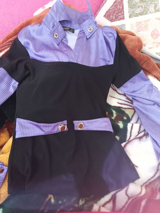 Кофта женская, фиолетово черный