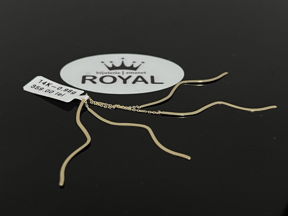 Bijuteria Royal CB : Cercei lungi aur 14k 0,98 grame