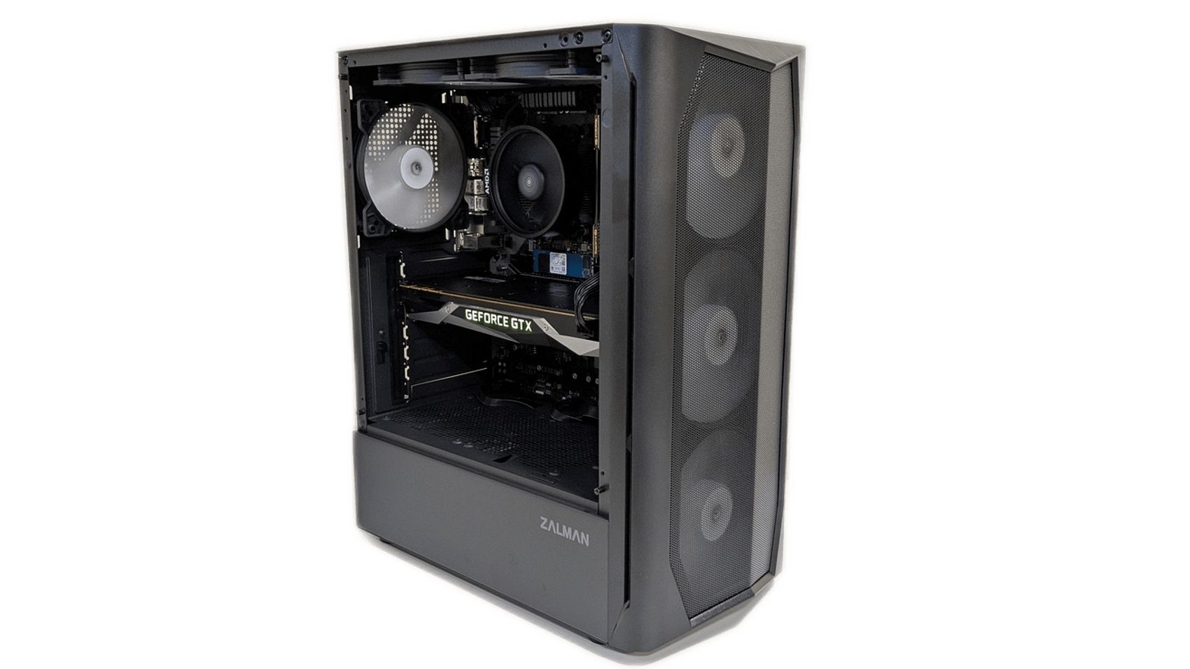 НОВ геймърски Ryzen 5 3600 16GB 512 SSD GTX 1080 8GB реновирана 2 год