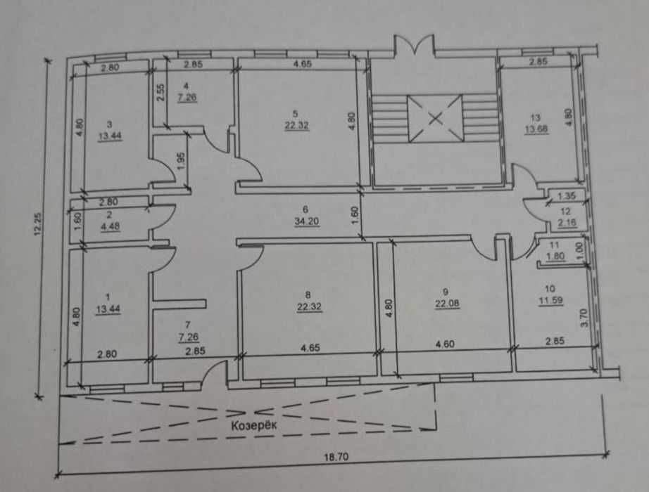 Аренда просторного объекта недвижимости площадью 205 кв.м/ 7 комнат