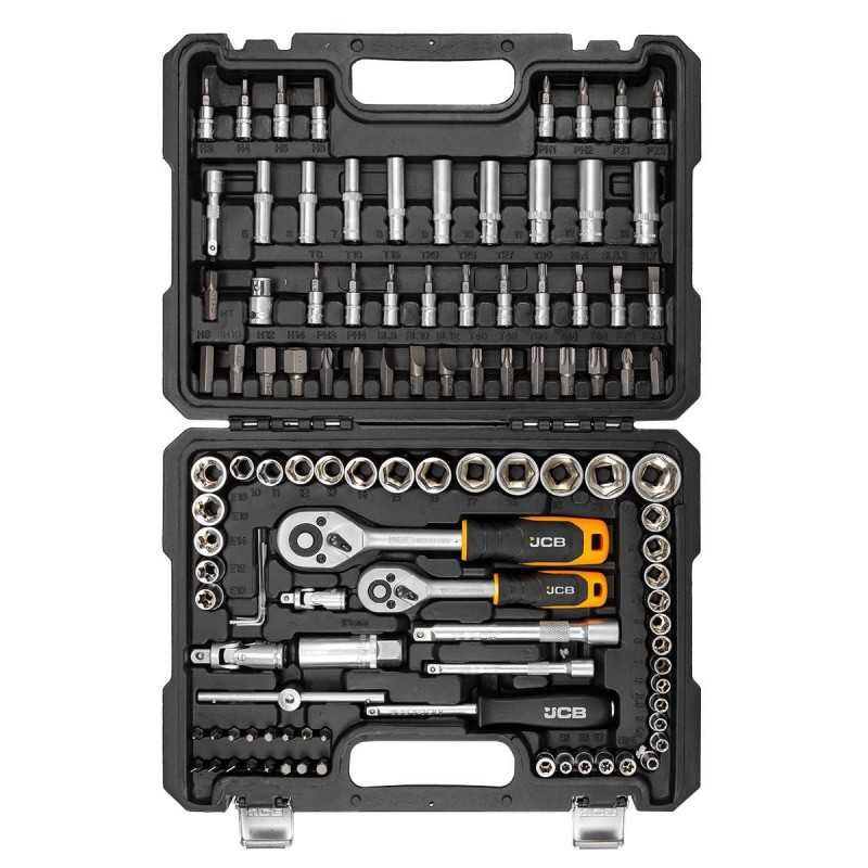 НЕМСКО Гедоре 108 части  1/4'', 3/8'' ,4-22мм JCB + ЛЕД ФЕНЕР