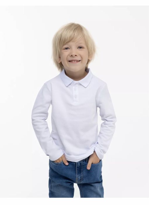 Поло с рукавами , для мальчика или девочки