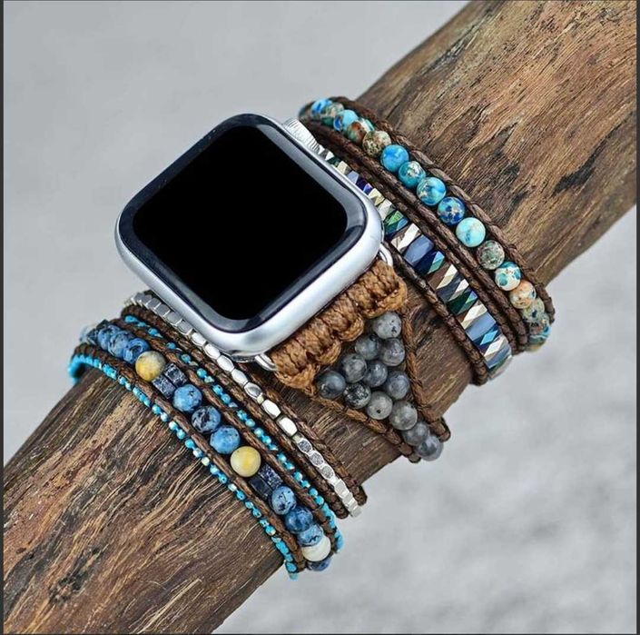 Каменна гривна с каишка Apple watch