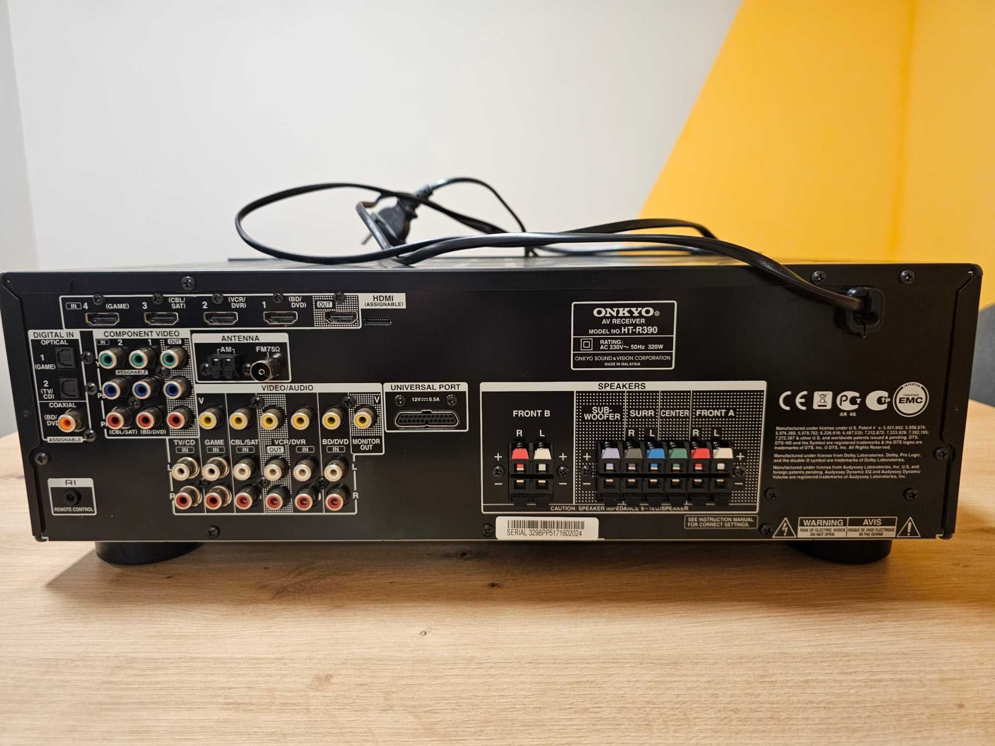 AV Receiver Onkyo HT-R390  5.1 + комплект колони и субуфер HTP-348 5.1