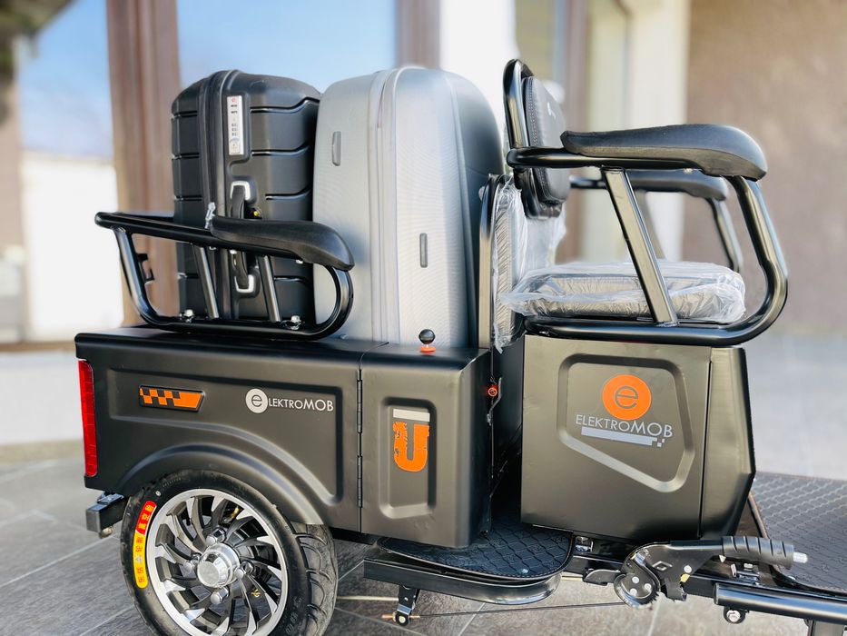 Tricicleta Triciclu Electrica 2 Locuri Baterie 20Ah Scuter TUK TUK ‼️
