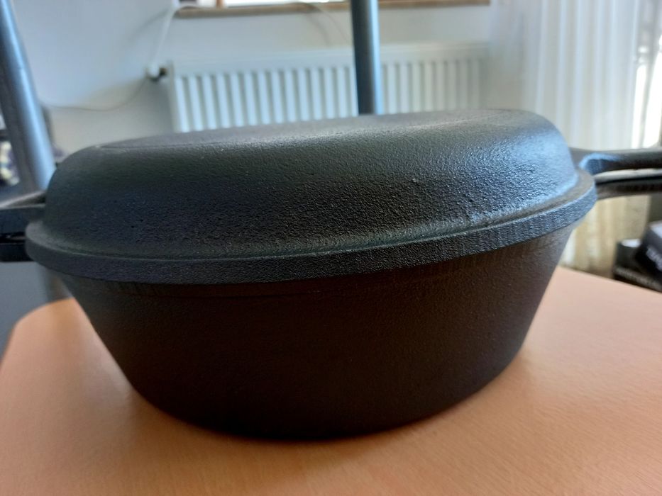 Tigaie fontă cu capac fontă 2 în 1 ,promo 169  lei