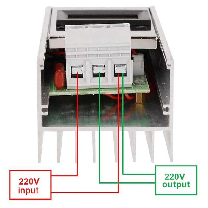 Variator tensiune turatie motor c.a. + votmetru 10000W. Nou!