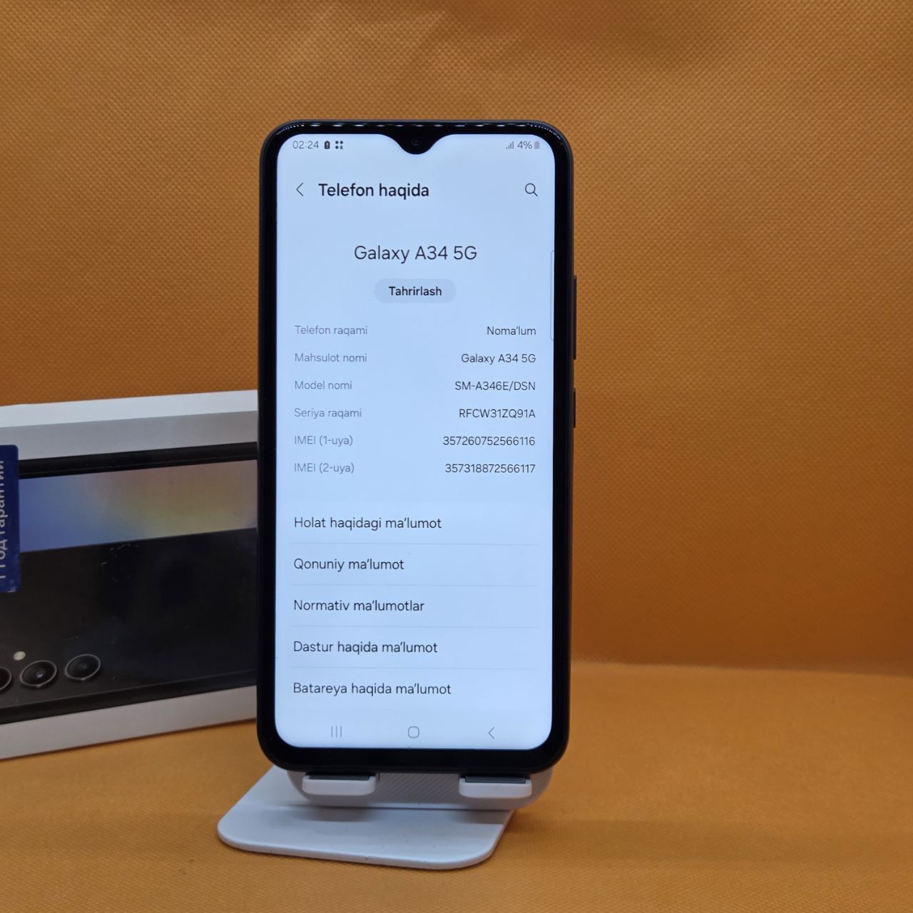 Samsung A34 5g dastavka xizmati bor 24/7