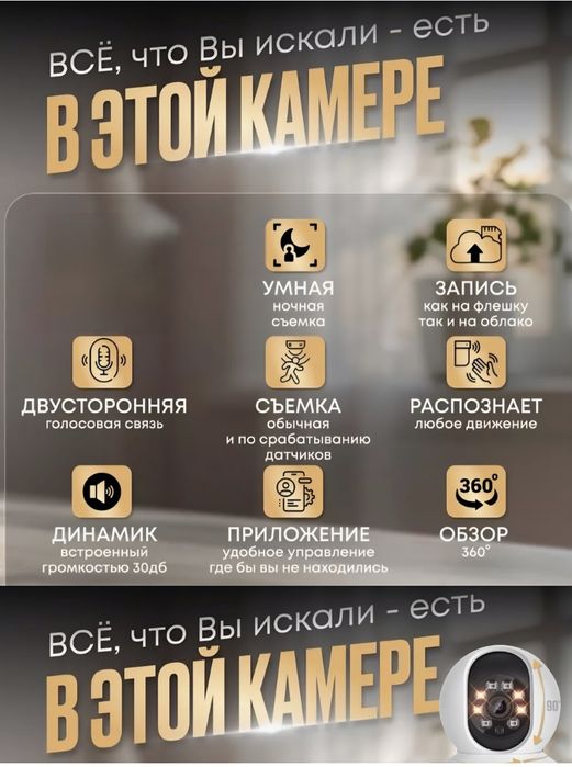 Камера видео наблюдения, Ip camera, 360°, умная камера, Ai Camera,mini