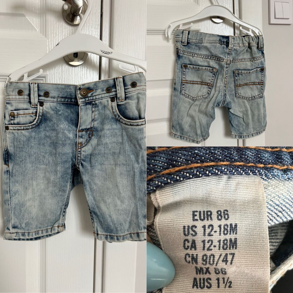 Къси дънкови панталони h&m gap за момче размер от 74 до 98 см