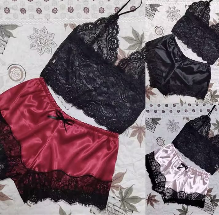 Сатенени пижами-S,M