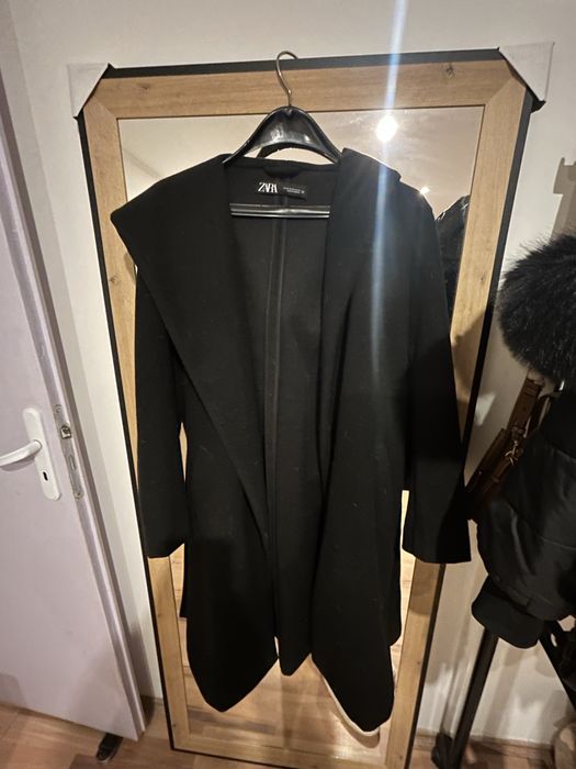 ZARA палто xs черно без никакви забележки