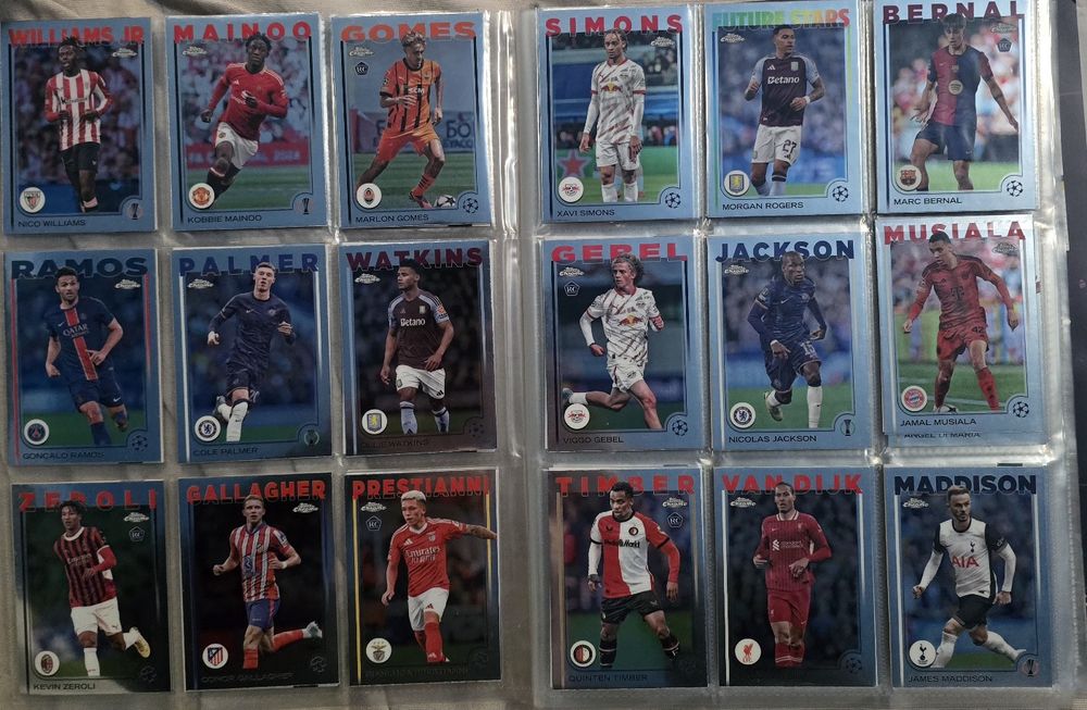 Set Complet Base Topps Chrome UCC 2024-2025