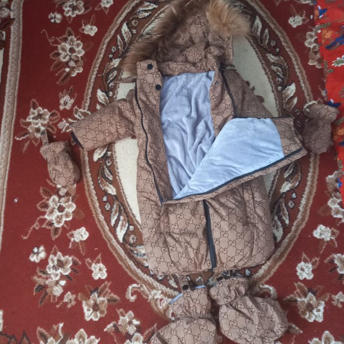 Қыстық конверт комбезон 8000 размер 62 жағдайы жақсы қалың