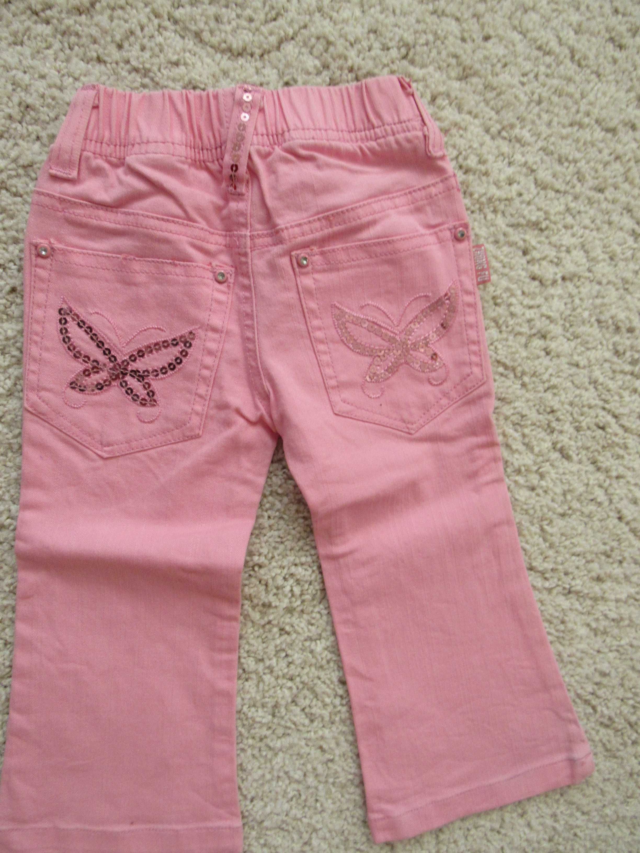 Розови дънки за момиченце, размер 1, нови