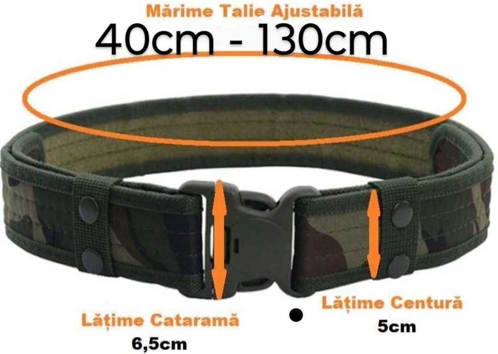 Centura / Curea tactica militara camuflaj, combat, vanatoare, pescuit