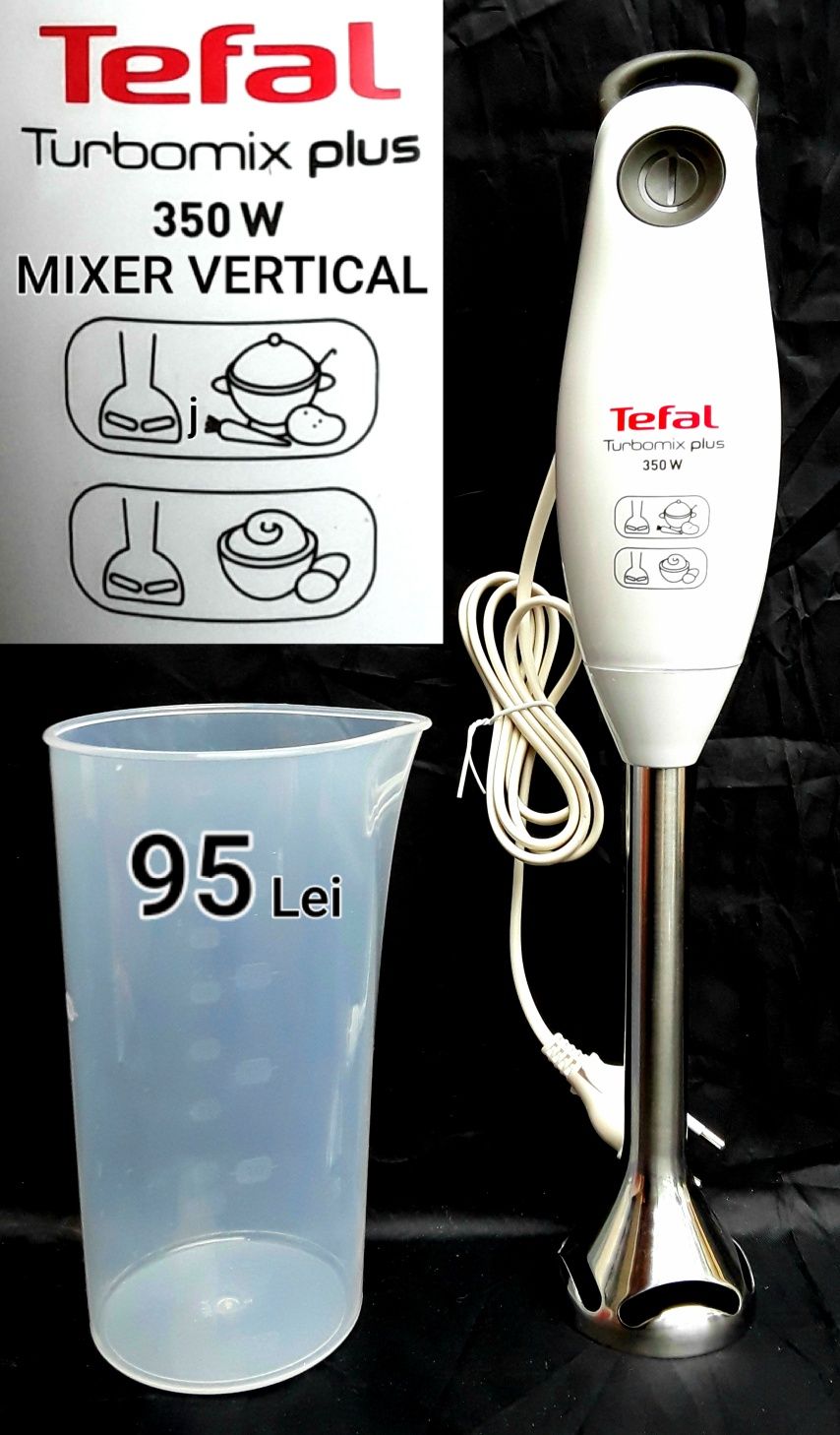 MIXER Vertical TEFAL Turbomix INOX 350 W - NOU - 95 Lei