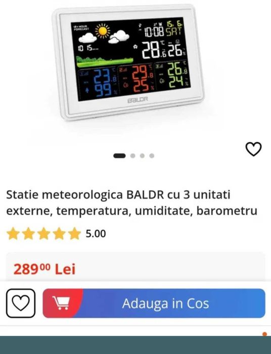 Statie Meteo Baldr noua!