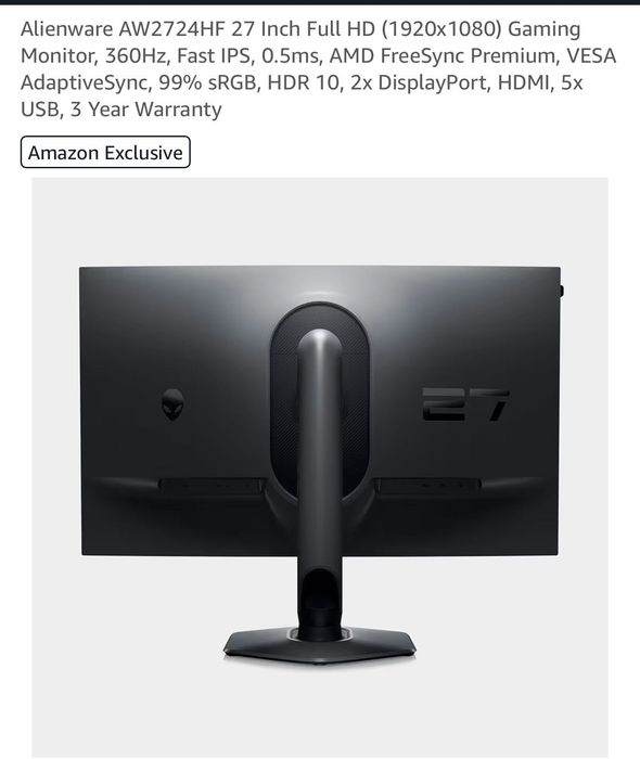 Alienware 27’inch 360hz monitor