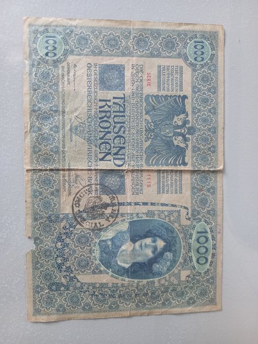Bancnote vechi 1000 si 10 korona