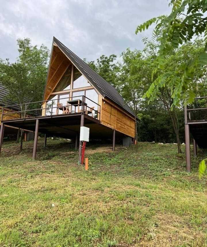 Case si Cabane A-Frame din structura de lemn de vanzare la comanda