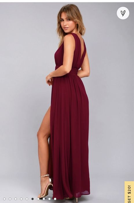 Rochie burgundy lunga