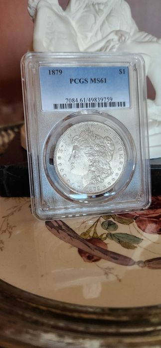Monedă Morgan Dollar 1879 – Argint – PCGS MS61 -- Philadelphia Mint