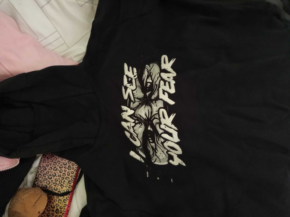 Суичър "ninja" левски с надпис "I CAN SEE YOUR FEAR"