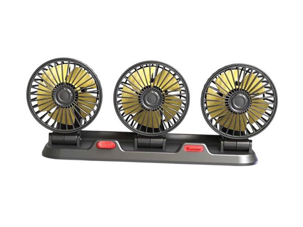 Троен Вентилатор с 2 степени – 10см – 12V 360°