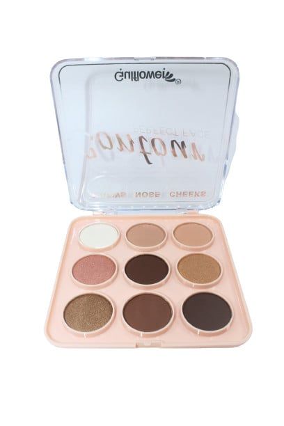 Trusa contur de fata, Gulflower, Contour Perfect Face, 02, 9 culori
