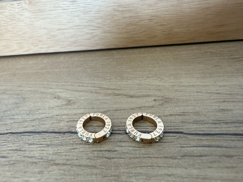 Клипс обици Furla в розово злато