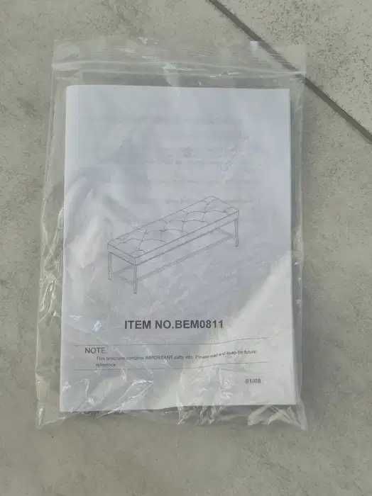 Banca din piele eco, design mid-century,  cadru metalic