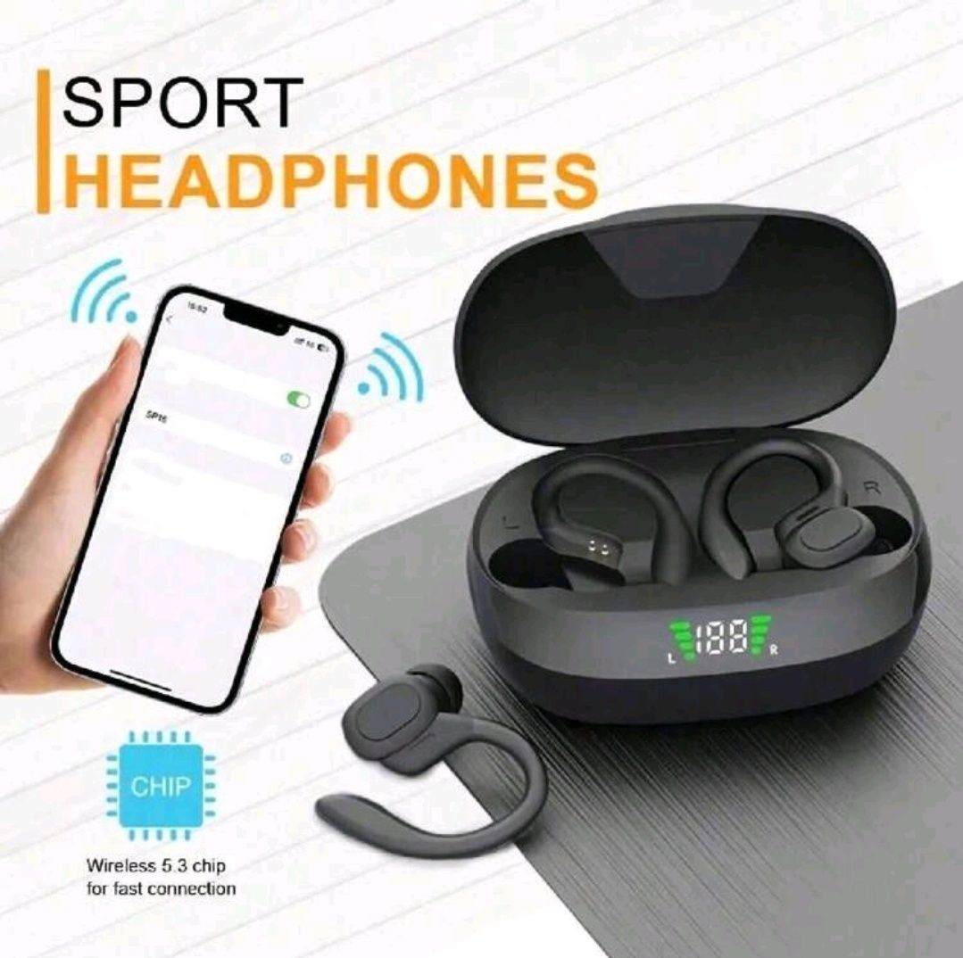 Безжични стерео слушалки Gitfos/черни/