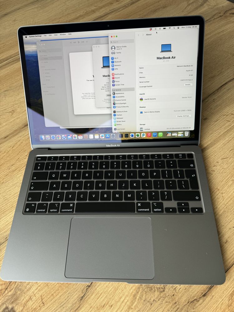 Macbook Air M1 512gb 8gb cutie, incarcator, factura incluse