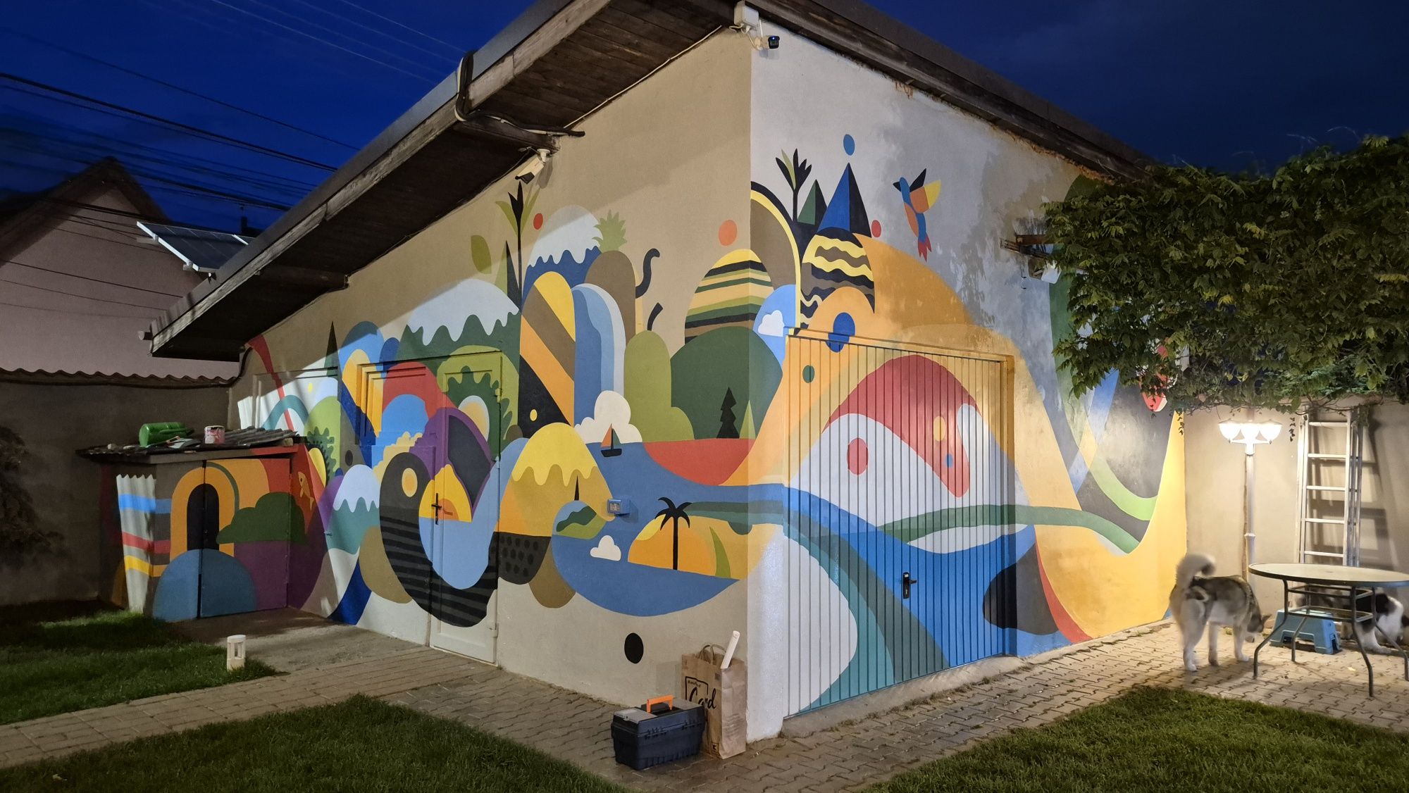 Pictura pe pereti/pictura murala/interior sau exterior/dimensiuni mari