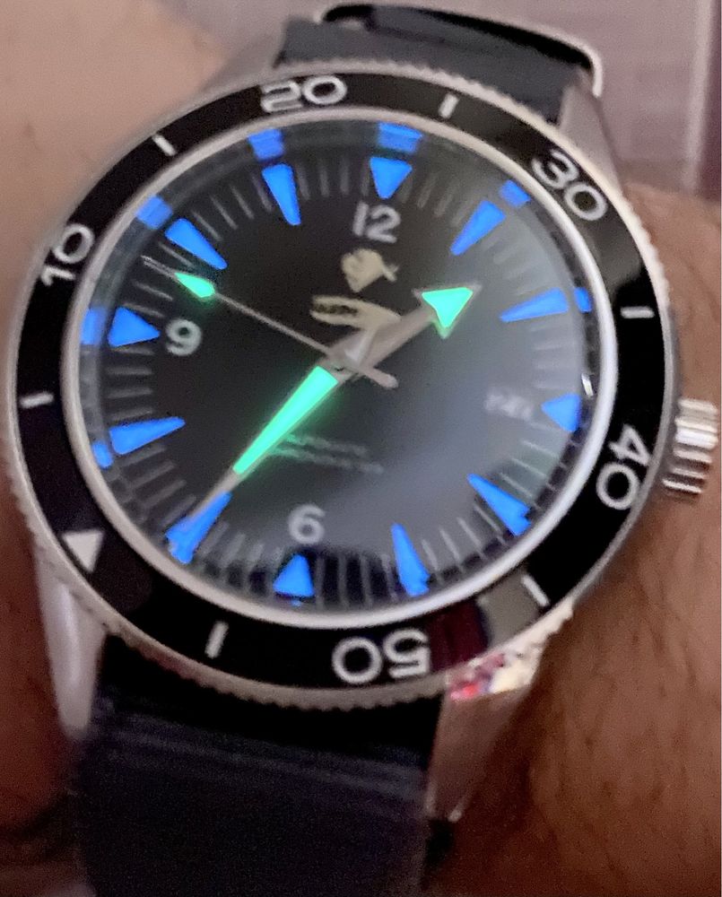 Ceas Mod SEIKO NH35A Black NATO Diver WR 100M Homage