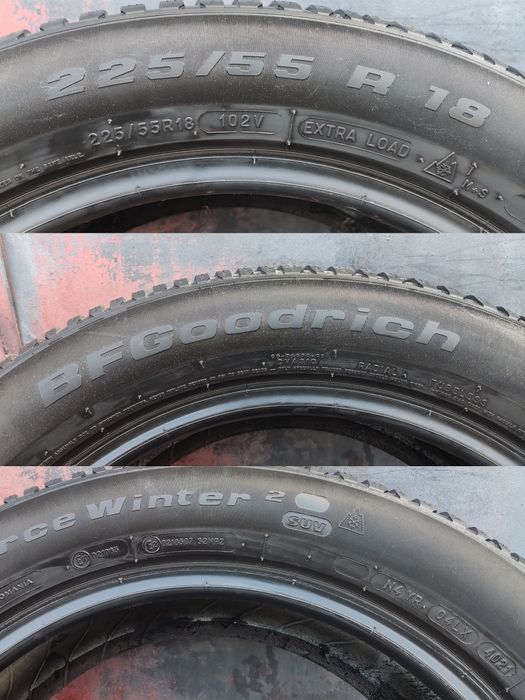 зимни гуми 225/55/18 BF Goodrich 
dot4021
6.97 мм грайфер 
Добро състо