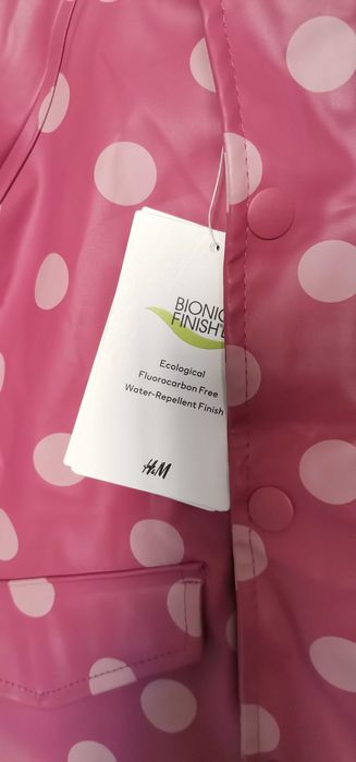 Jacheta geaca fete impermeabila ploaie H&M Bionic  mar 92 1,5-2ani