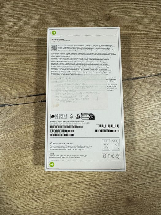 Ex:vanzare iphone 16 Pro Max 256 GB