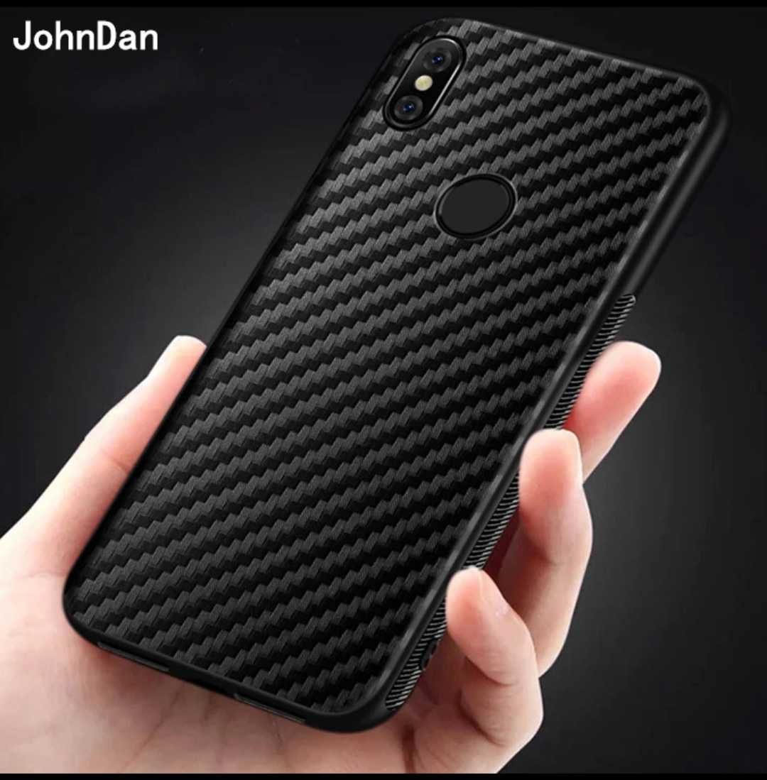 Husa Slim Huawei P40 Lite E / Silicon Negru Model Carbon