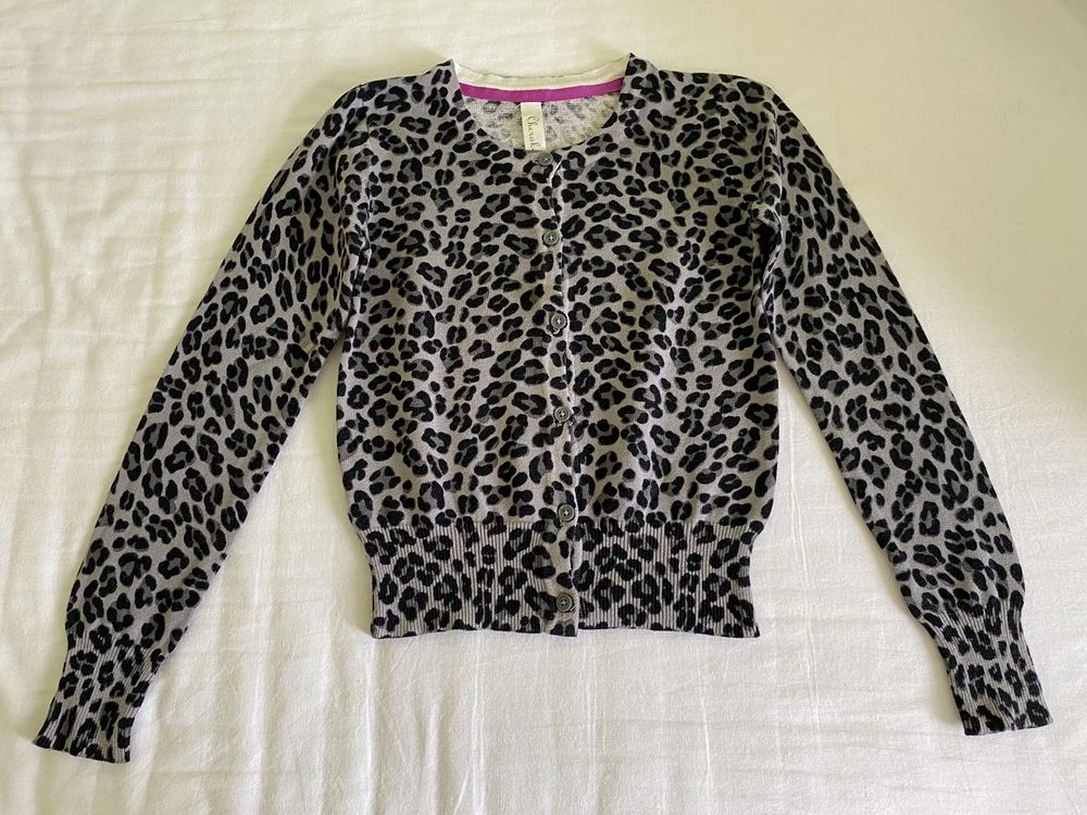 Cardigan animal print, marimea 7-8 ani