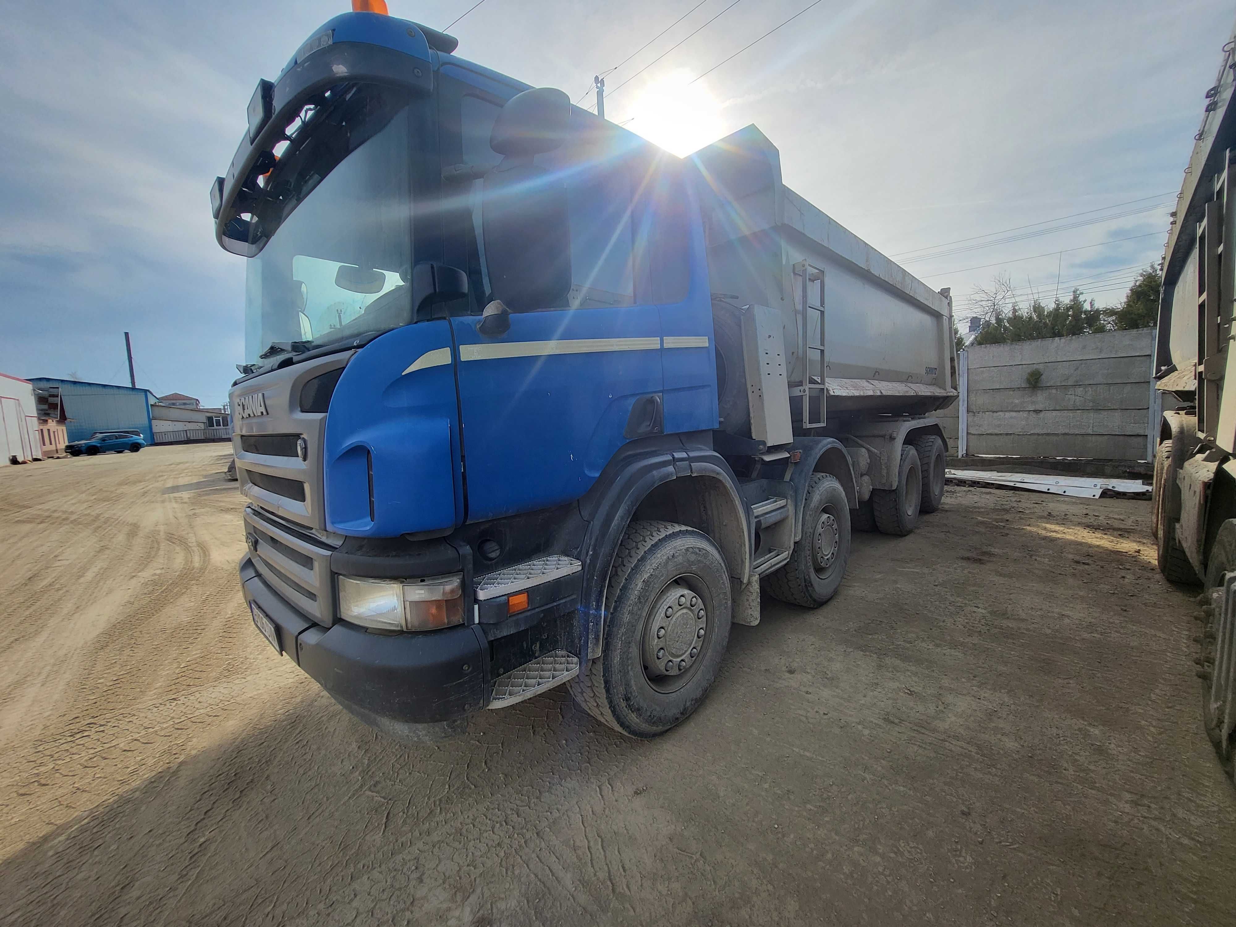 Vand Bascula 8x4 Scania ,schimb cu  cilindru.compactor