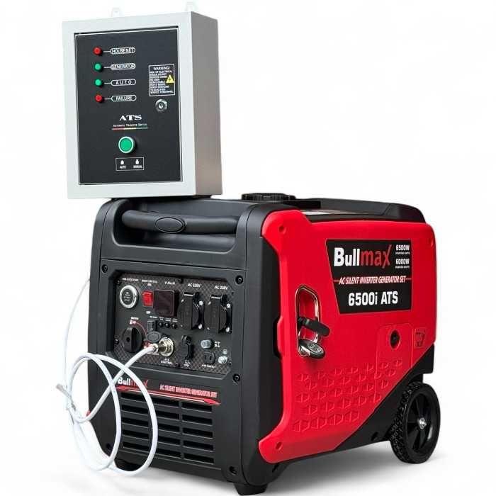 Инверторен обезшумен генератор за ток Bullmax 6500i, 6kW, AVR