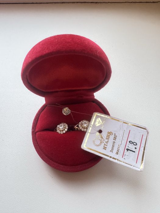 Детские серьги золотые