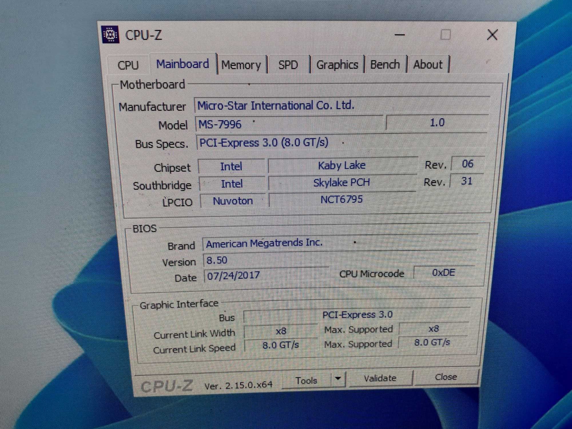 Kit gen 7, Core i3 7100 + placa  MSI H110 , suporta i7 7700
