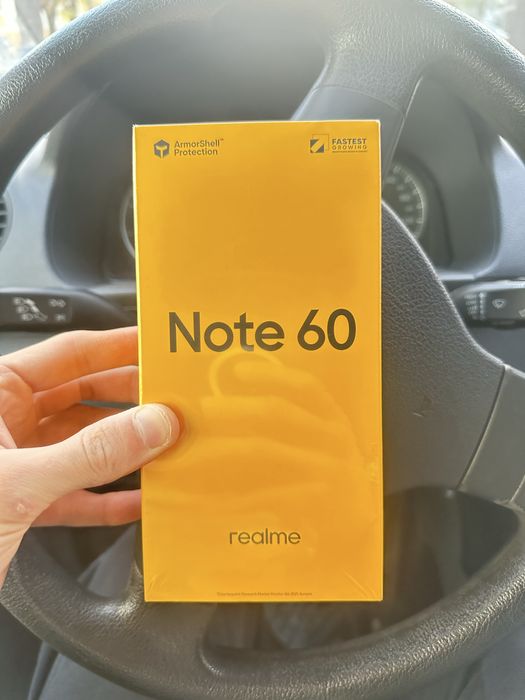 Мобилен телефон realme Note 60, 4GB RAM, 128GB, 4G, мраморно черен
