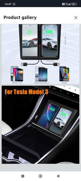 Încărcător wireless tesla 3 nou