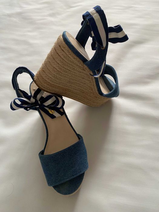 Sandale dama, Bershka, 38, denim