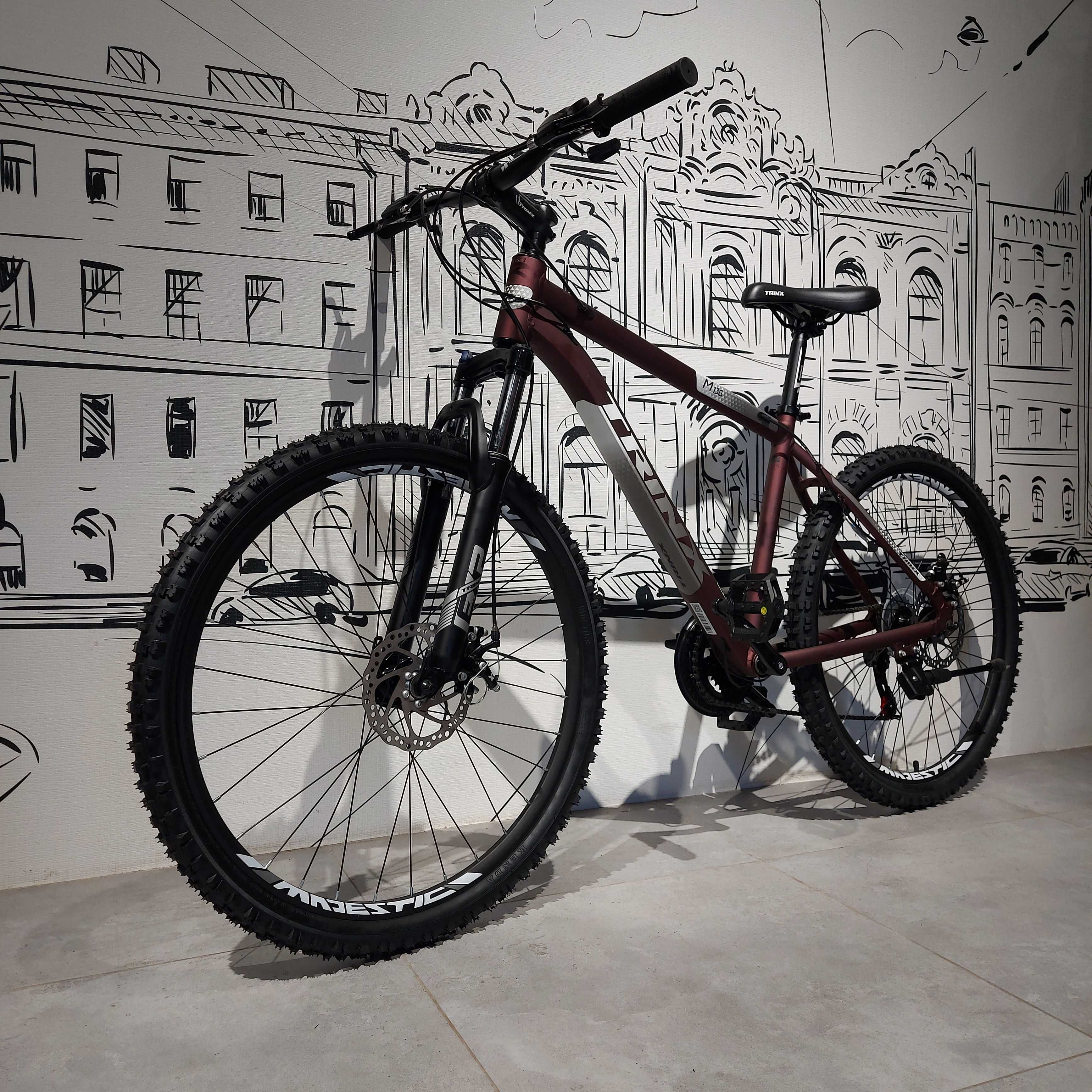 Проверенный Велосипед Trinx M136, 17 р. Горный. Скоростной. MTB. Red